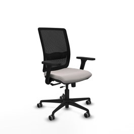 PIQUERAS Y CRESPO Silla de oficina Haches con mecanismo Sincro/Traslack Blanco y Negro