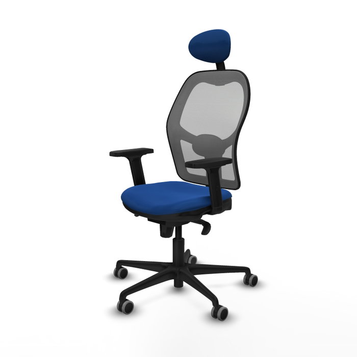 PIQUERAS Y CRESPO Silla de oficina Jorquera con mecanismo Sincro, Azul y Gris