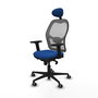 PIQUERAS Y CRESPO Silla de oficina Jorquera con mecanismo Sincro, Azul y Gris