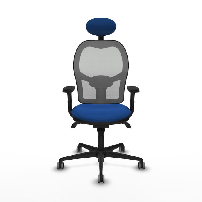 PIQUERAS Y CRESPO Silla de oficina Jorquera con mecanismo Sincro, Azul y Gris