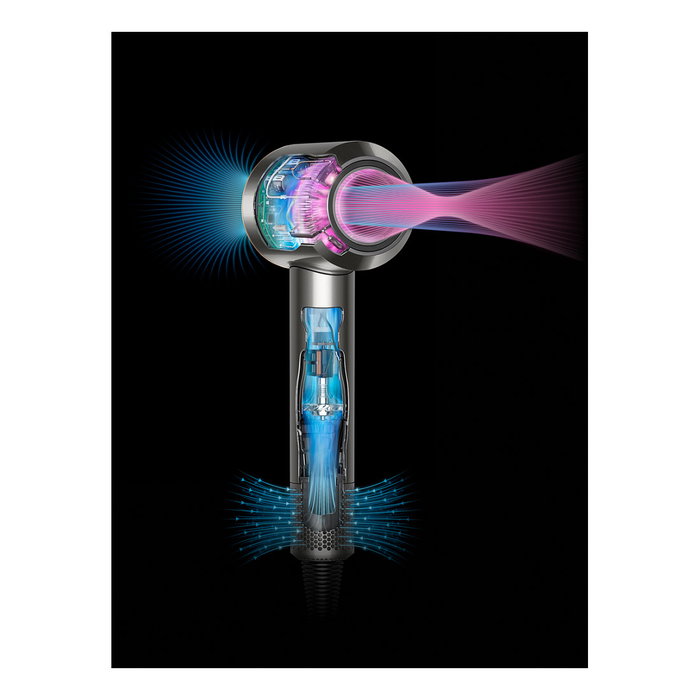 Dyson Supersonic Secador de Pelo Profesional 1600W con Tecnología Iónica, Color Azul Noche y Cobre, Incluye 3 Boquillas