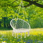 Home Deco Factory Columpio Macramé Natural 120x80 cm Exterior Hierro Poliéster