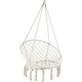 Home Deco Factory Columpio Macramé Natural 120x80 cm Exterior Hierro Poliéster