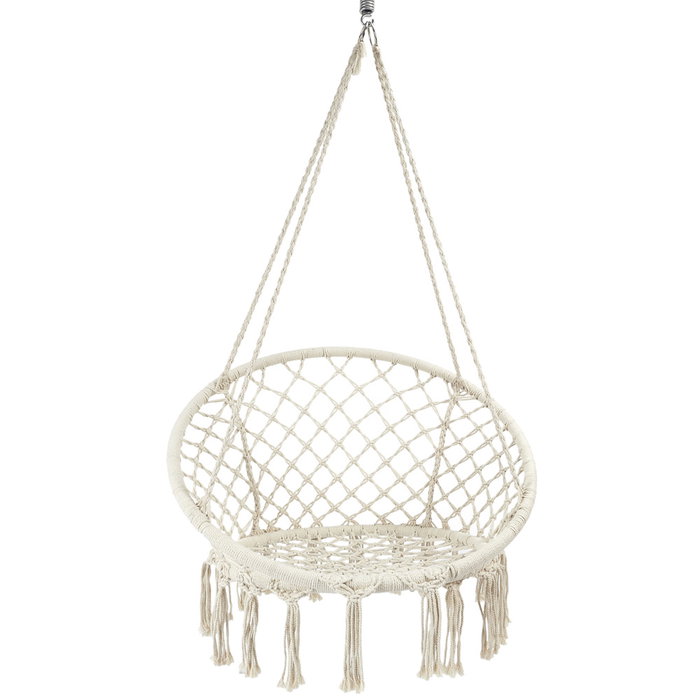Home Deco Factory Columpio Macramé Natural 120x80 cm Exterior Hierro Poliéster Home Deco Factory Columpio Macramé Natural 120x80 cm Exterior Hierro Poliéster