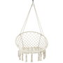 Home Deco Factory Columpio Macramé Natural 120x80 cm Exterior Hierro Poliéster