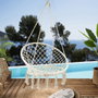 Home Deco Factory Columpio Macramé Natural 120x80 cm Exterior Hierro Poliéster