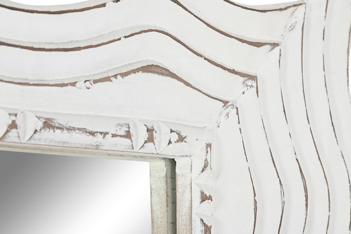 DKD Home Decor Espejo Scandi Blanco 2.5 x 178 x 89 cm con Dimensiones de Espejo Interno 61x152 cm