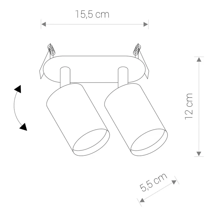 MIM Lámpara de Techo Eye Blanco 2xGU10 MIM-9395 Foco Decorativo
