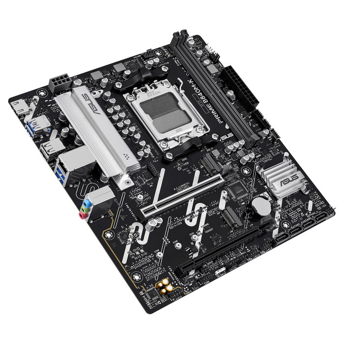 ASUS PRIME B840M-K Placa Base AMD AM5 (Zócalo AM5) microATX, DDR5 128GB, 2.5GbE, PCIe 4.0, M.2, SATA, USB 3.2, para Ryzen 7000/8000/9000