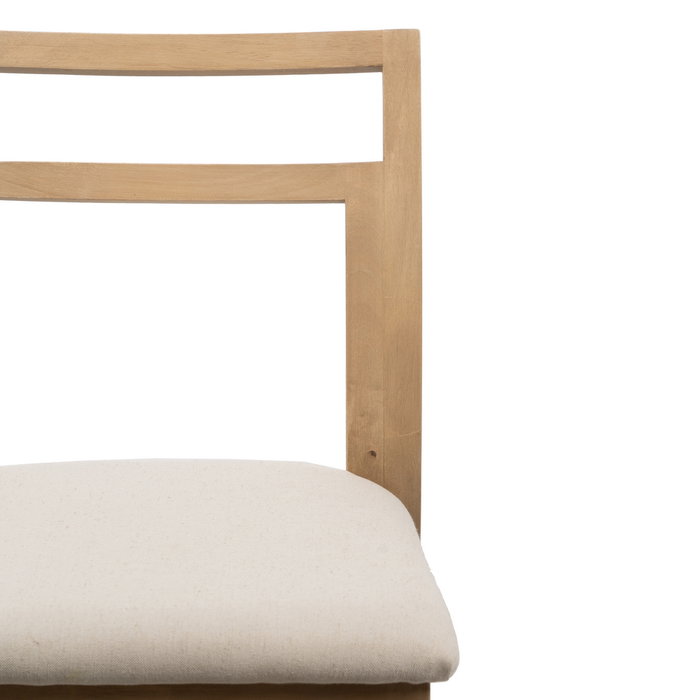Silla Natural-Beige Tejido-Madera 41 X 50 X 81 cm (Set de 2)