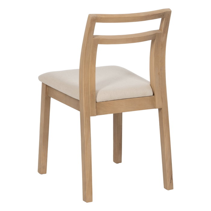 Silla Natural-Beige Tejido-Madera 41 X 50 X 81 cm (Set de 2)