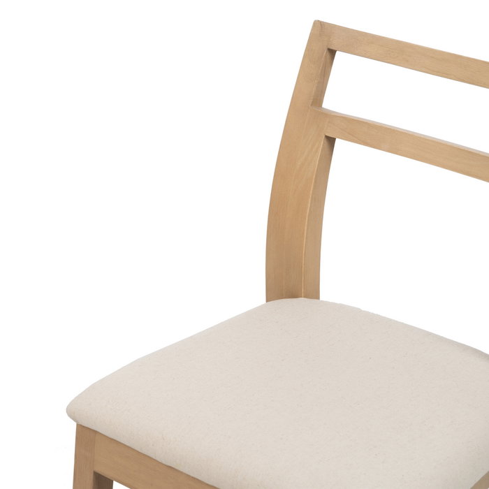 Silla Natural-Beige Tejido-Madera 41 X 50 X 81 cm (Set de 2)