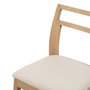 Silla Natural-Beige Tejido-Madera 41 X 50 X 81 cm (Set de 2)