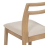 Silla Natural-Beige Tejido-Madera 41 X 50 X 81 cm (Set de 2)