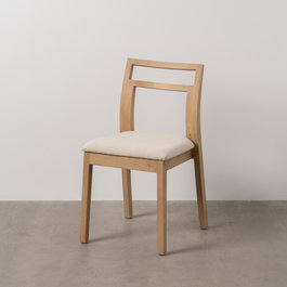 Silla Natural-Beige Tejido-Madera 41 X 50 X 81 cm (Set de 2)