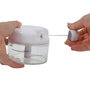 Cook Concept Picadora Manual Mini con Cuchillas de Acero Inoxidable, 2 Cuchillas Incluidas