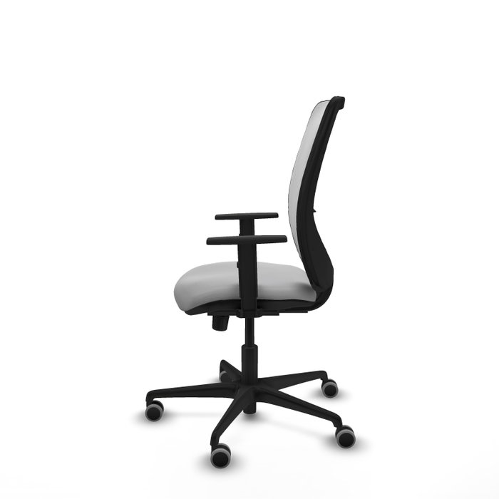 PIQUERAS Y CRESPO Silla de oficina Zulema con mecanismo Sincro, Gris claro y Blanco