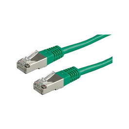 VALUE Cable de Red Ethernet RJ-45 Cat6 Clase E S/FTP 1m - Verde - para Conectividad de Alta Velocidad