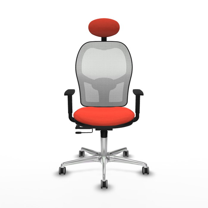 PIQUERAS Y CRESPO Silla de oficina Jorquera con mecanismo Sincro/Traslack, Naranja oscuro y Blanco PIQUERAS Y CRESPO Silla de oficina Jorquera con mecanismo Sincro/Traslack, Naranja oscuro y Blanco