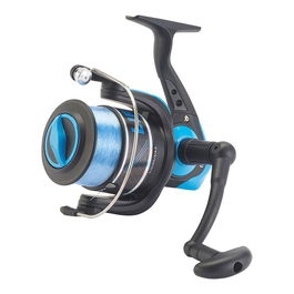 Herculy Carrete de Pesca Lift 120 Blue Tamaño 20 con Nylon Monofilamento Azul - Cuerpo de Grafito, 1 Rodamiento, Freno Delantero