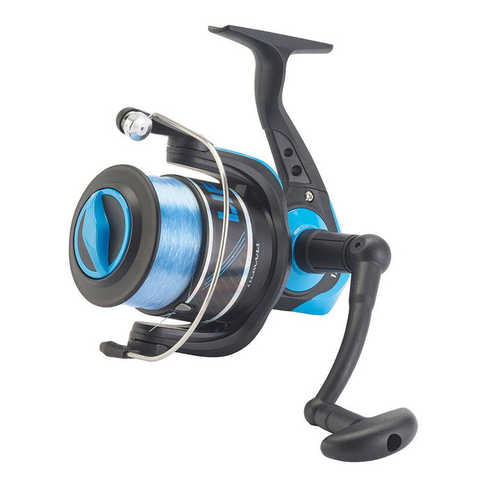 Herculy Carrete de Pesca Lift 120 Blue Tamaño 20 con Nylon Monofilamento Azul - Cuerpo de Grafito, 1 Rodamiento, Freno Delantero