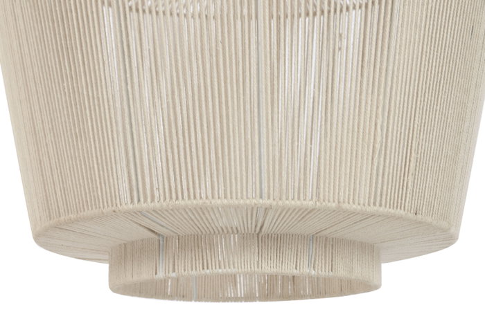 DKD Home Decor Lámpara de Techo de Algodón y Mango Natural