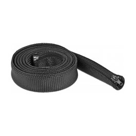 DeLOCK Manga trenzada con cierre de cremallera resistente al calor 2 m x 30 mm negro