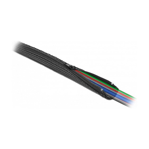 DeLOCK Manga trenzada con cierre de cremallera resistente al calor 2 m x 30 mm negro