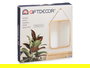 Giftdecor Espejo Rectangular de Bambú con Correa de Cuero 41 x 33 cm (Set de 6)