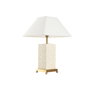 DKD Home Decor Lámpara de Sobremesa de Latón Dorado y Hueso