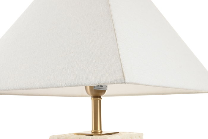 DKD Home Decor Lámpara Sobremesa India lamps 1c25 Laton Hueso Dorado Blanco 36 x 57 x 14 cm DKD Home Decor Lámpara Sobremesa India lamps 1c25 Laton Hueso Dorado Blanco 36 x 57 x 14 cm