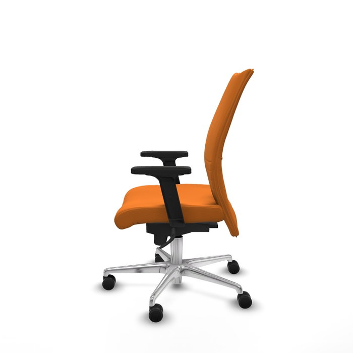 PIQUERAS Y CRESPO Silla Albacete Confidente Naranja con Mecanismo Sincro y Base de Aluminio