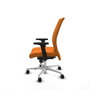 PIQUERAS Y CRESPO Silla Albacete Confidente Naranja con Mecanismo Sincro y Base de Aluminio