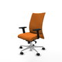 PIQUERAS Y CRESPO Silla Albacete Confidente Naranja con Mecanismo Sincro y Base de Aluminio
