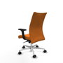 PIQUERAS Y CRESPO Silla Albacete Confidente Naranja con Mecanismo Sincro y Base de Aluminio