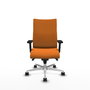 PIQUERAS Y CRESPO Silla Albacete Confidente Naranja con Mecanismo Sincro y Base de Aluminio