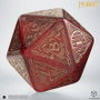 Q Workshop El Hobbit Spindown Jumbo Dado Ember TCG D20