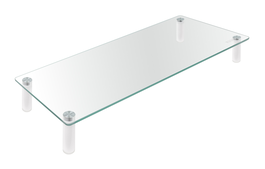 TooQ TQMR061 Soporte para Ordenador Portátil Multi-Monitor Transparente Aluminio, Silicona, Vidrio Templado