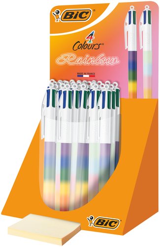 Bic Bolígrafo 4 Colours Rainbow de 4 colores, punta 1 mm