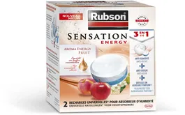 Rubson Sensation 2 3 en 1 Pestañas de potencia Recarga perfumada Sensation Fruits, difunde continuamente una nota floral