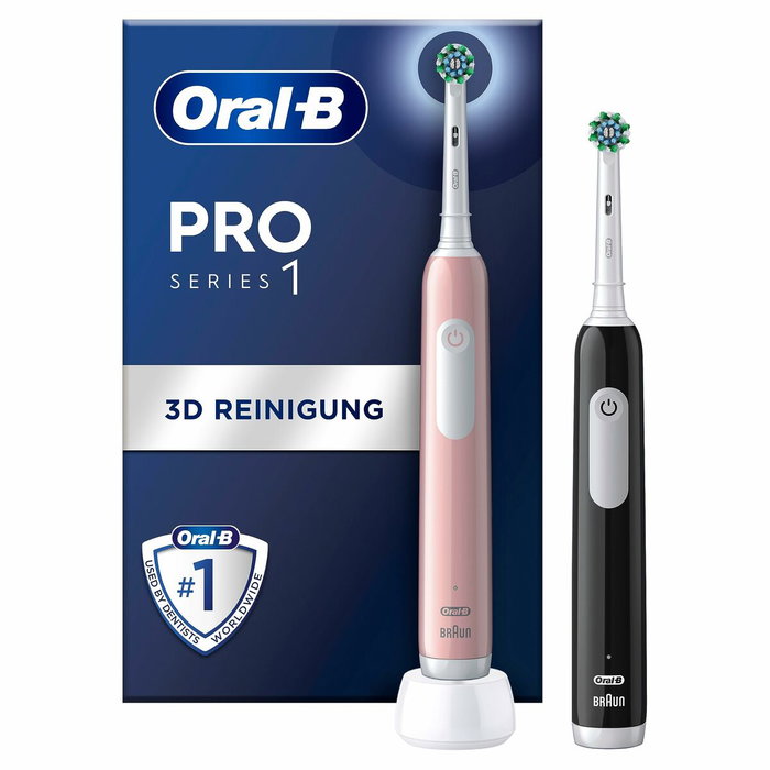 Oral-B Pro Series Pack de dos cepillos de dientes eléctricos rosa y negro