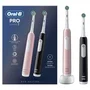 Oral-B Cepillos de Dientes Eléctricos Pack 2 Rosa y Negro con 2 Cabezales - ORA8001090915191