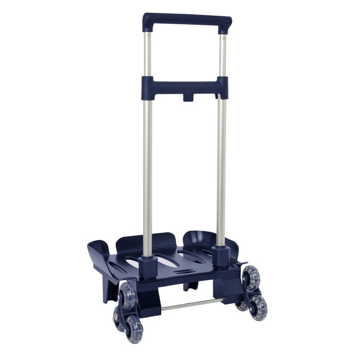 Safta Carro Portamochilas Plegable Triple Rueda Azul Marino