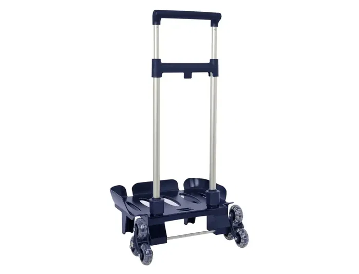 Safta Carro Portamochilas Plegable Triple Rueda Azul Marino