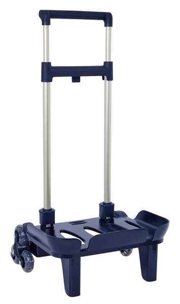 Safta Carro Portamochilas Plegable Triple Rueda Trolley Azul Marino 32x88x23,5 Cm Edad Mínima 3 Años