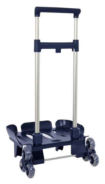 Safta Carro Portamochilas Plegable Triple Rueda Trolley Azul Marino 32x88x23,5 Cm Edad Mínima 3 Años