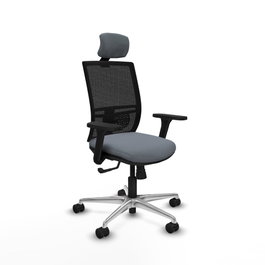 PIQUERAS Y CRESPO Silla de oficina Yunquera Gris con mecanismo Sincro