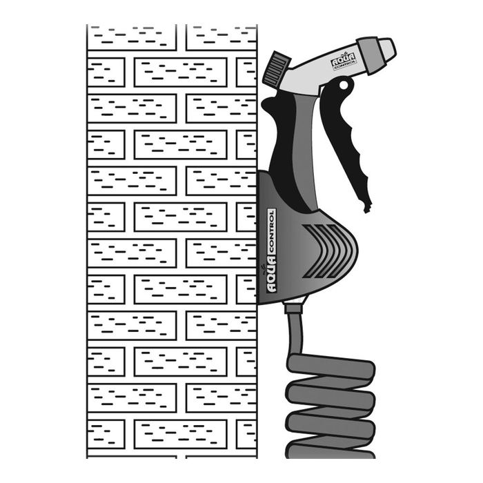 Aqua Control Colgador para manguera helicoidal c2081, negro, polipropileno