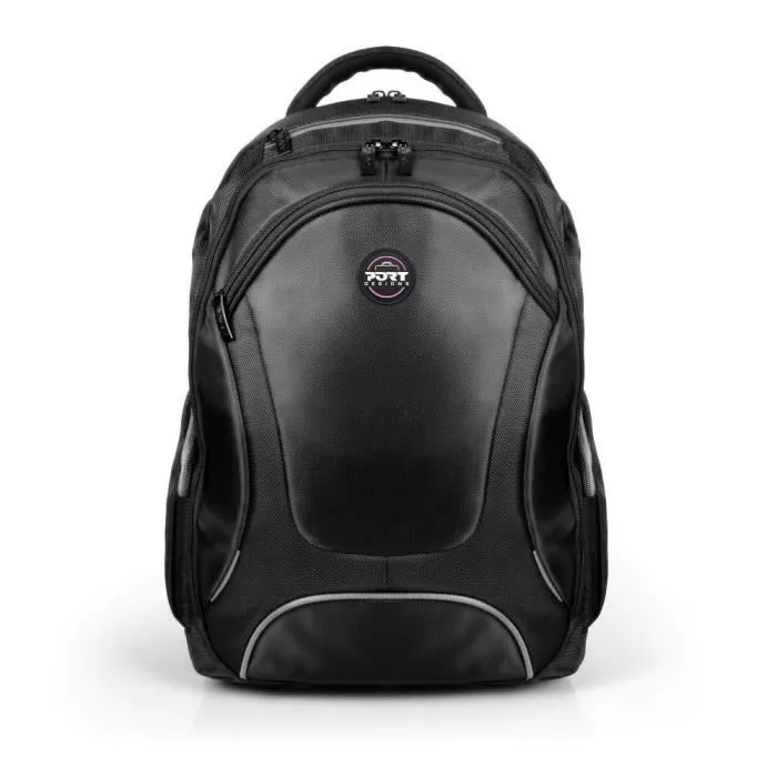 Port Designs Mochila para portátil Courchevel de 15,6 pulgadas, 600D Nylon, Negra