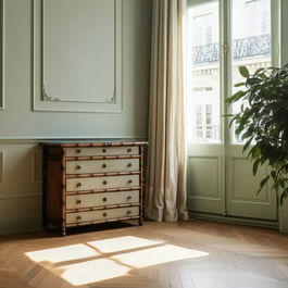 Cómoda Madera Mindi Dormitorio 95 X 45 X 85 cm